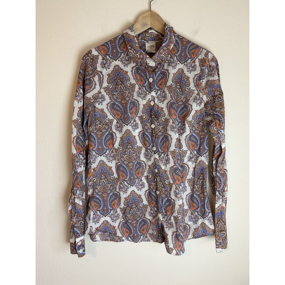 J.CREW Tops - J. Crew Shirt Women's M Medium The Perfect Paisley Long Sleeve Button Down Top